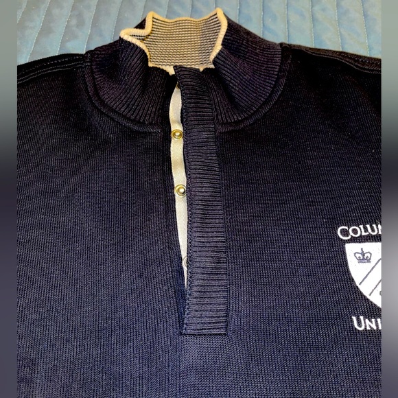 🆕 COLUMBIA UNIVERSITY Rich Navy Cutter & Buck Sweater - Picture 6 of 11